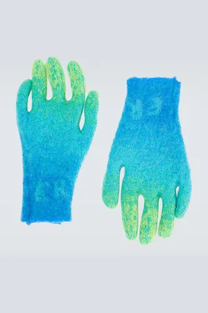 ERL Gradient knitted mohair-blend gloves