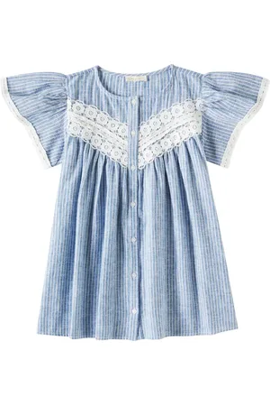 Louise Misha Morlina striped linen and cotton dress