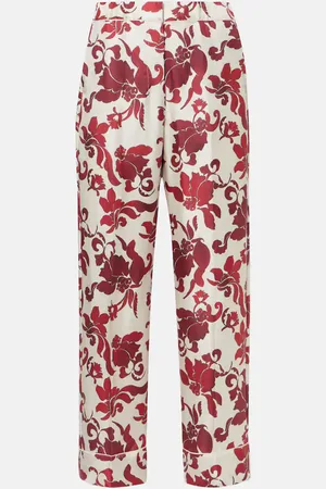 Max Mara Leda printed silk wide-leg pants