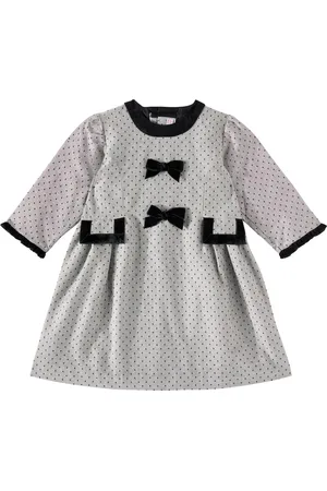 La Coqueta Penelope bow-detail polka-dot dress