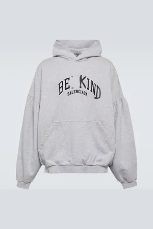 Balenciaga Printed cotton fleece hoodie