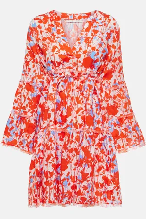 Heidi Klein Deia floral linen kaftan