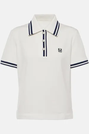 Tory Burch Cotton-blend pique polo shirt