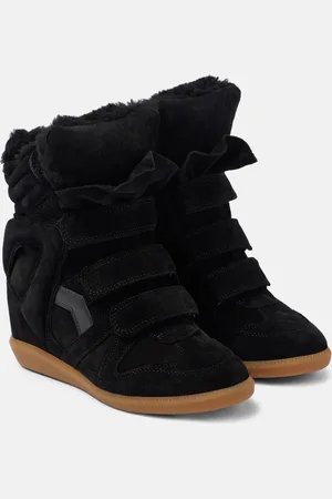 Isabel Marant Bekett 70 shearling-trimmed sneakers