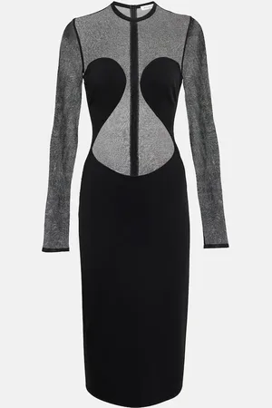 Alaïa Semi-sheer paneled minidress