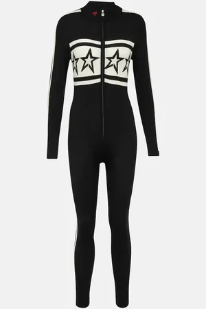 Perfect Moment Apres Team striped wool ski suit