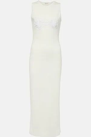 MAGDA BUTRYM Crochet-trimmed cotton midi dress