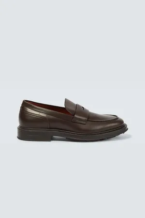 Loro Piana Travis leather penny loafers
