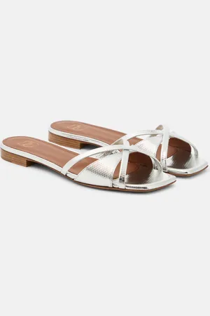 MALONE SOULIERS Penn embossed leather slides