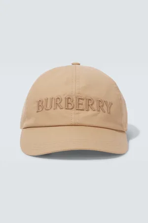 Burberry Logo embroidered gabardine baseball cap