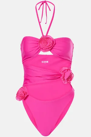 SAME Floral-applique cutout swimsuit