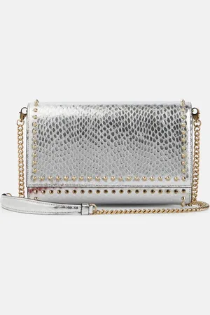 Christian Louboutin Paloma snake-effect leather clutch
