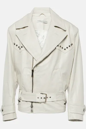 Alessandra Rich Croc-effect leather jacket