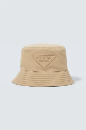 Prada Logo cotton bucket hat