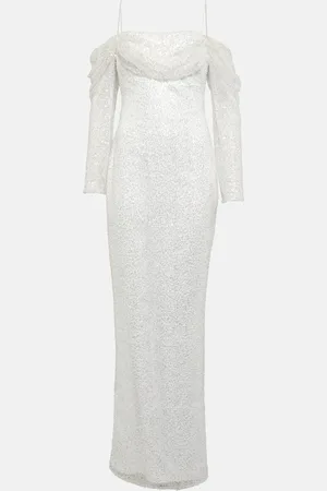Rasario Bridal Greta off-shoulder silk gown