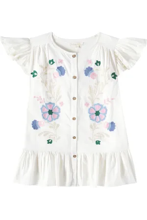 Louise Misha Vania embroidered cotton voile dress