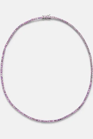 Roxanne First 14kt white gold necklace with lilac sapphires