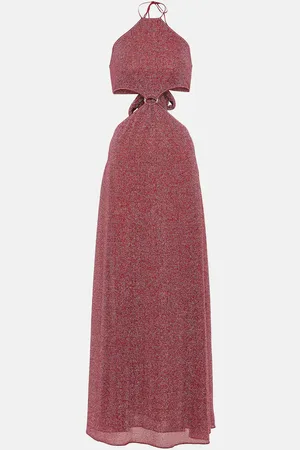 Oseree Lumiere O-Gem cutout maxi dress