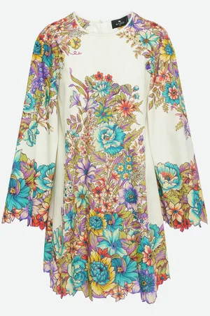 Etro Floral cotton poplin minidress