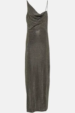 Stella McCartney Asymmetric embellished maxi dress