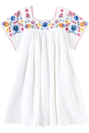 Louise Misha Daya embroidered cotton gauze dress