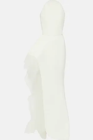MATICEVSKI Bridal Epitome tulle-trimmed crepe gown