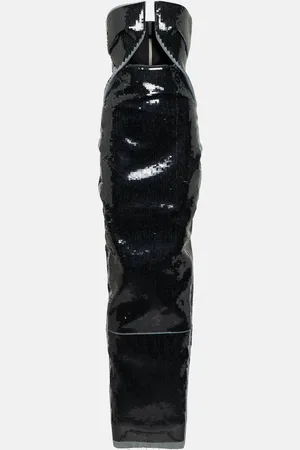 Rick Owens Strapless sequined gown