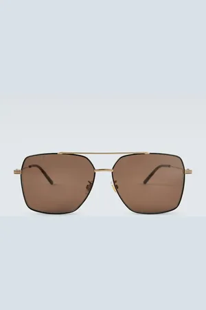 Gucci Square-frame metal sunglasses