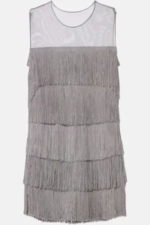 Norma Kamali Pickleball fringed minidress