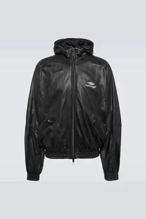 Balenciaga 3B Sports Icon leather track jacket