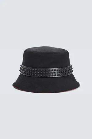 Christian Louboutin Bobino Spikes canvas bucket hat