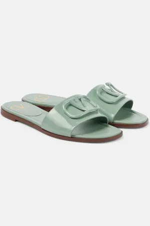 VALENTINO GARAVANI VLogo Signature patent leather slides