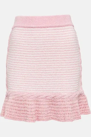 LOVESHACKFANCY Heiress knitted miniskirt