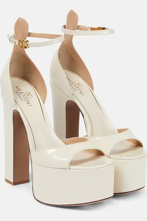 VALENTINO GARAVANI Tan-Go 155 patent leather platform sandals