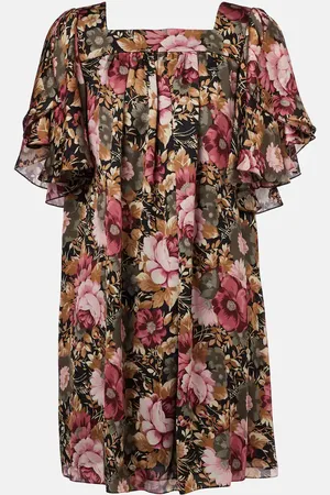 Chloé Floral silk chiffon minidress