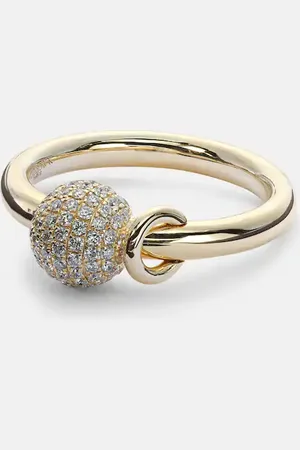 Rainbow K Piercing 14kt ring with diamonds