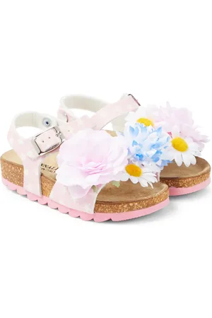 MONNALISA Floral-applique printed sandals