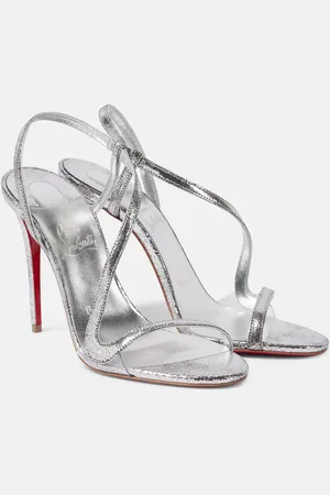 Christian Louboutin Rosalie 100 mirrored leather sandals