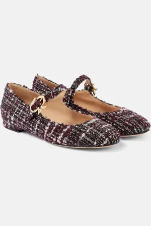 Gianvito Rossi Mary Ribbon boucle Mary Jane flats