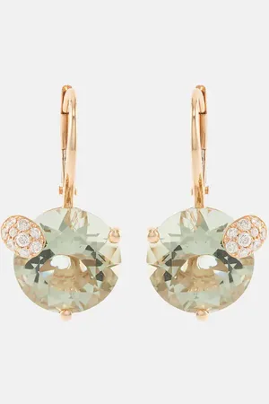 BUCHERER FINE JEWELLERY Peekaboo 18kt rose gold clip-on earrings with prasiolite and diamonds