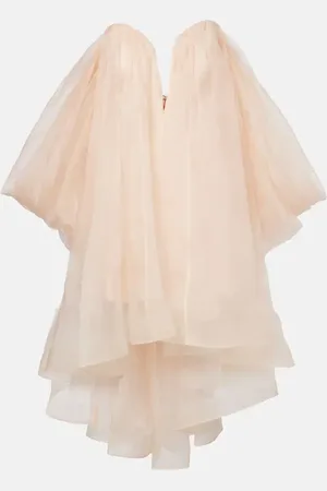ZIMMERMANN Crush silk organza bustier dress