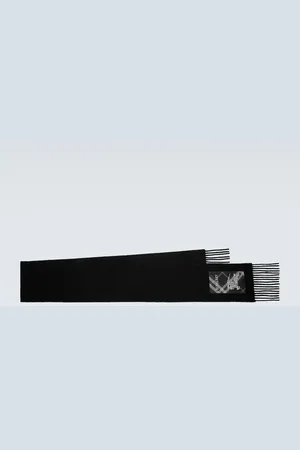 Burberry Logo patch-applique cashmere scarf