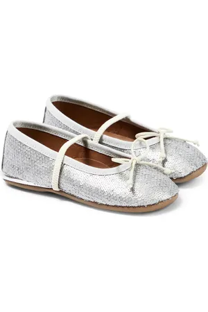 PèPè Paillettes metallic ballet flats