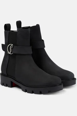 Christian Louboutin CL Chelsea suede ankle boots
