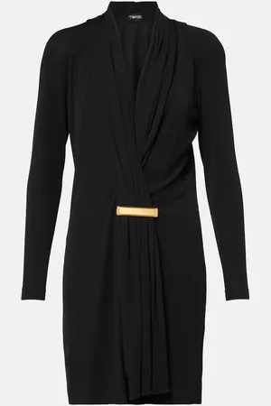 Tom Ford Draped crepe jersey cocktail dress