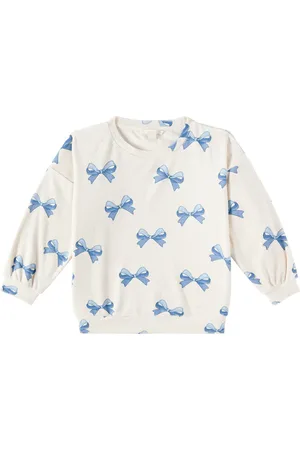 Konges Sløjd Itty bow-detail cotton-blend sweatshirt