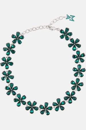 Amina Muaddi Crystal-embellished anklet