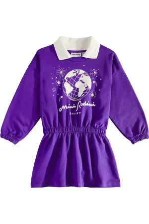 Mini Rodini Society cotton sweatshirt dress
