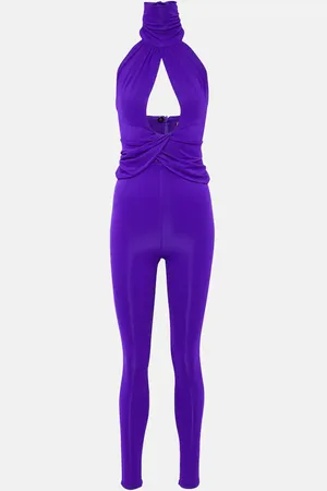 MAGDA BUTRYM Gathered halterneck jersey jumpsuit