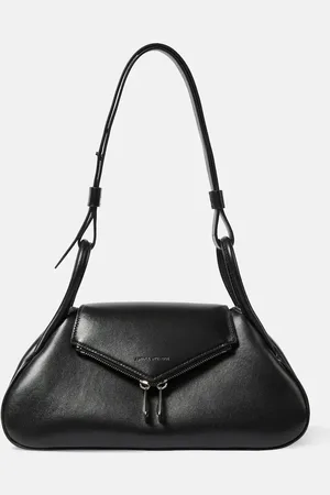 Amina Muaddi Gemini leather shoulder bag